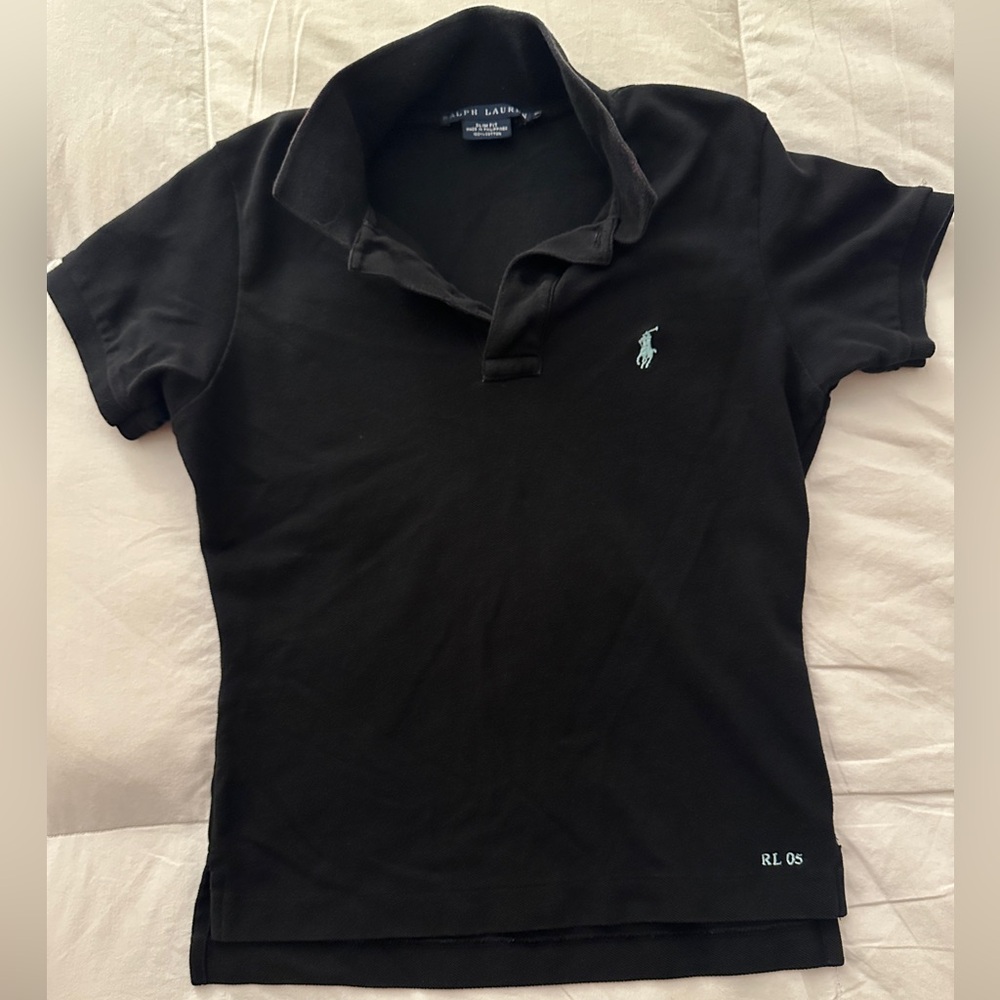 Ralph Lauren Black Slim Cut Polo 🐎🖤